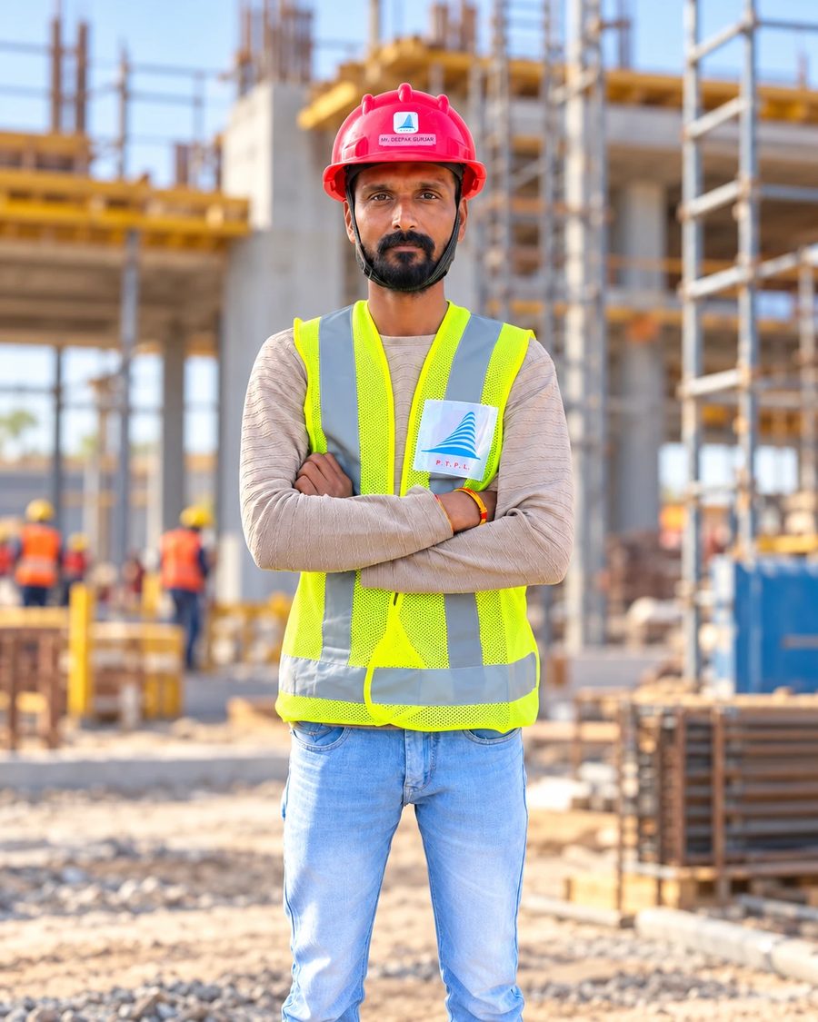 PTPL site engineer at a construction project