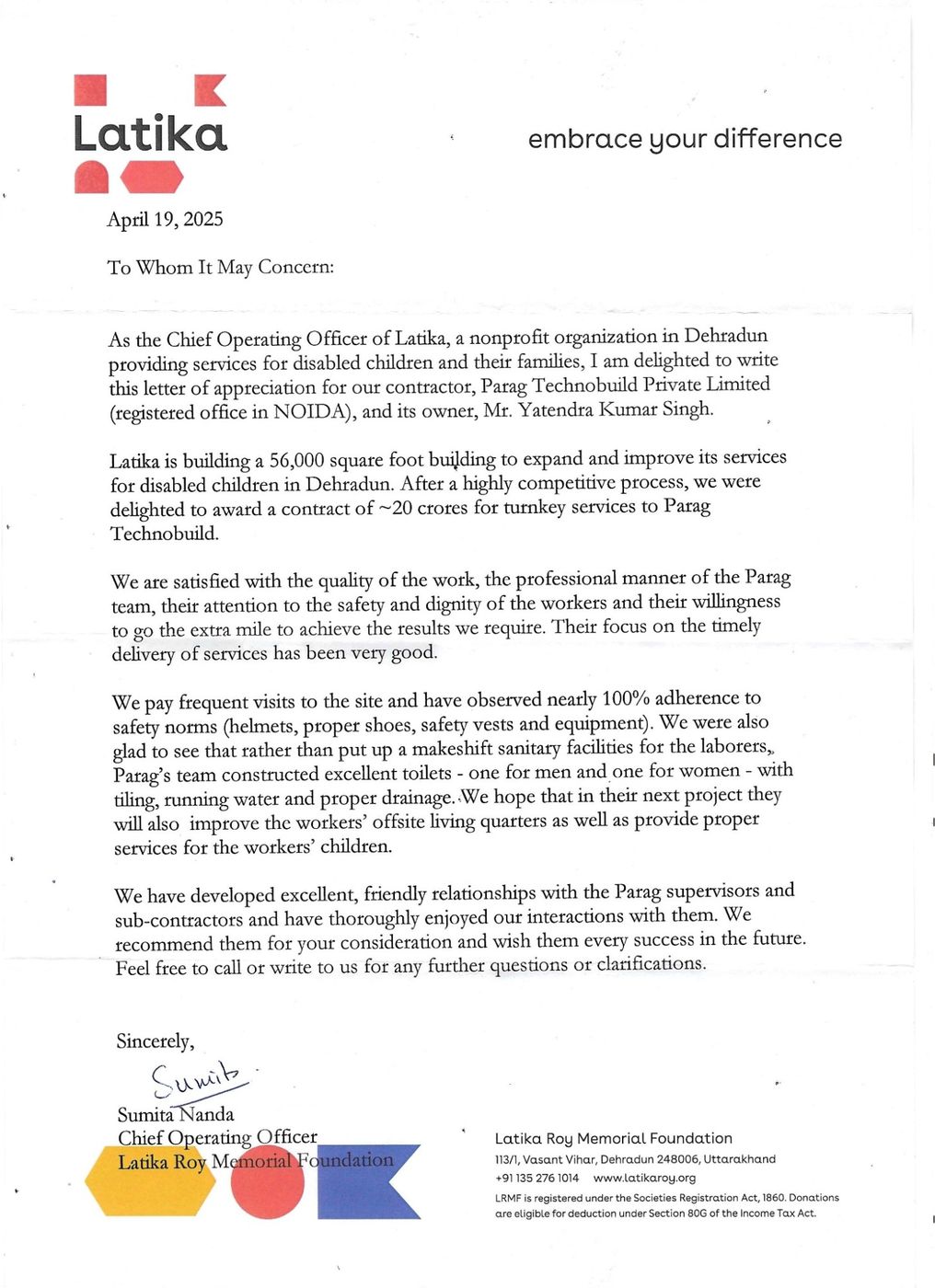 Latika Roy Memorial Foundation