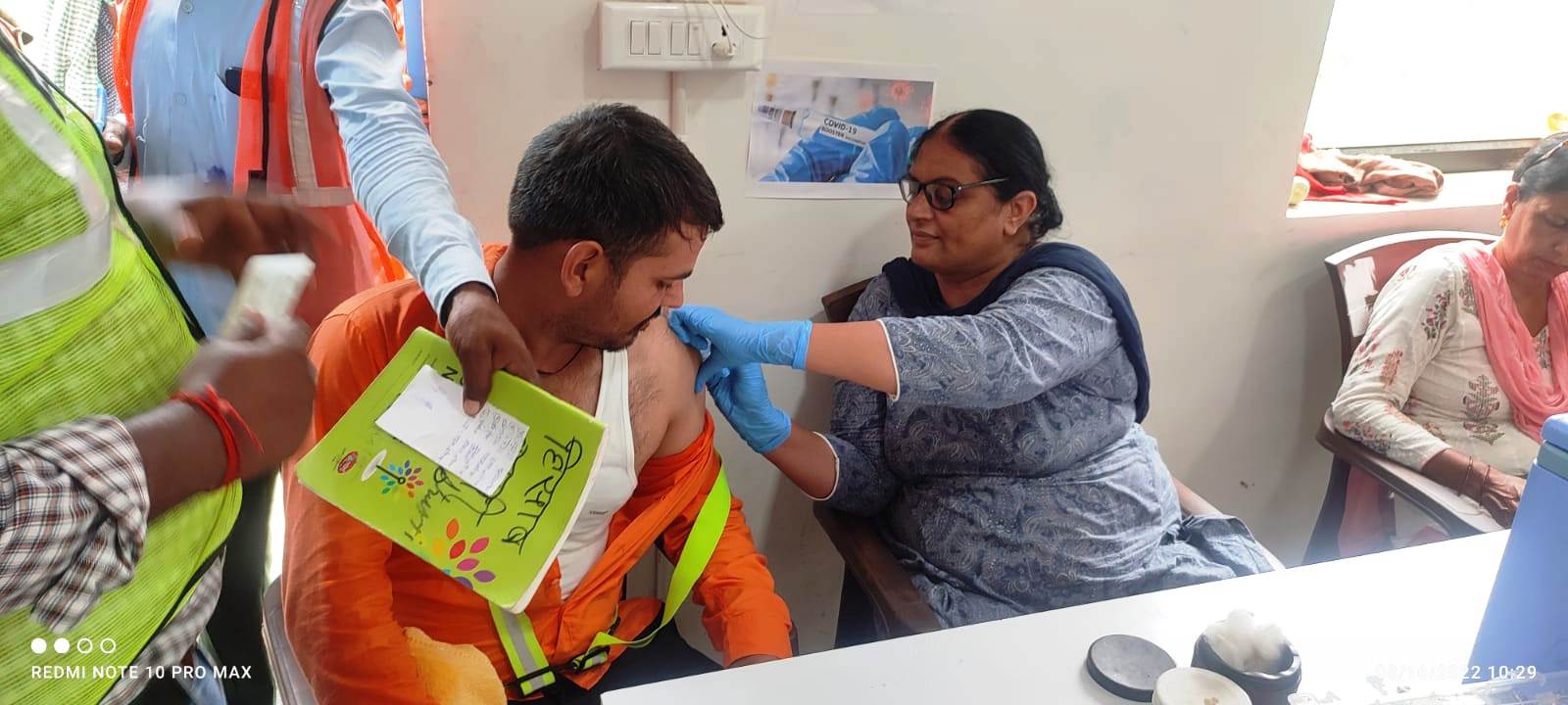 Vaccination drive for workers