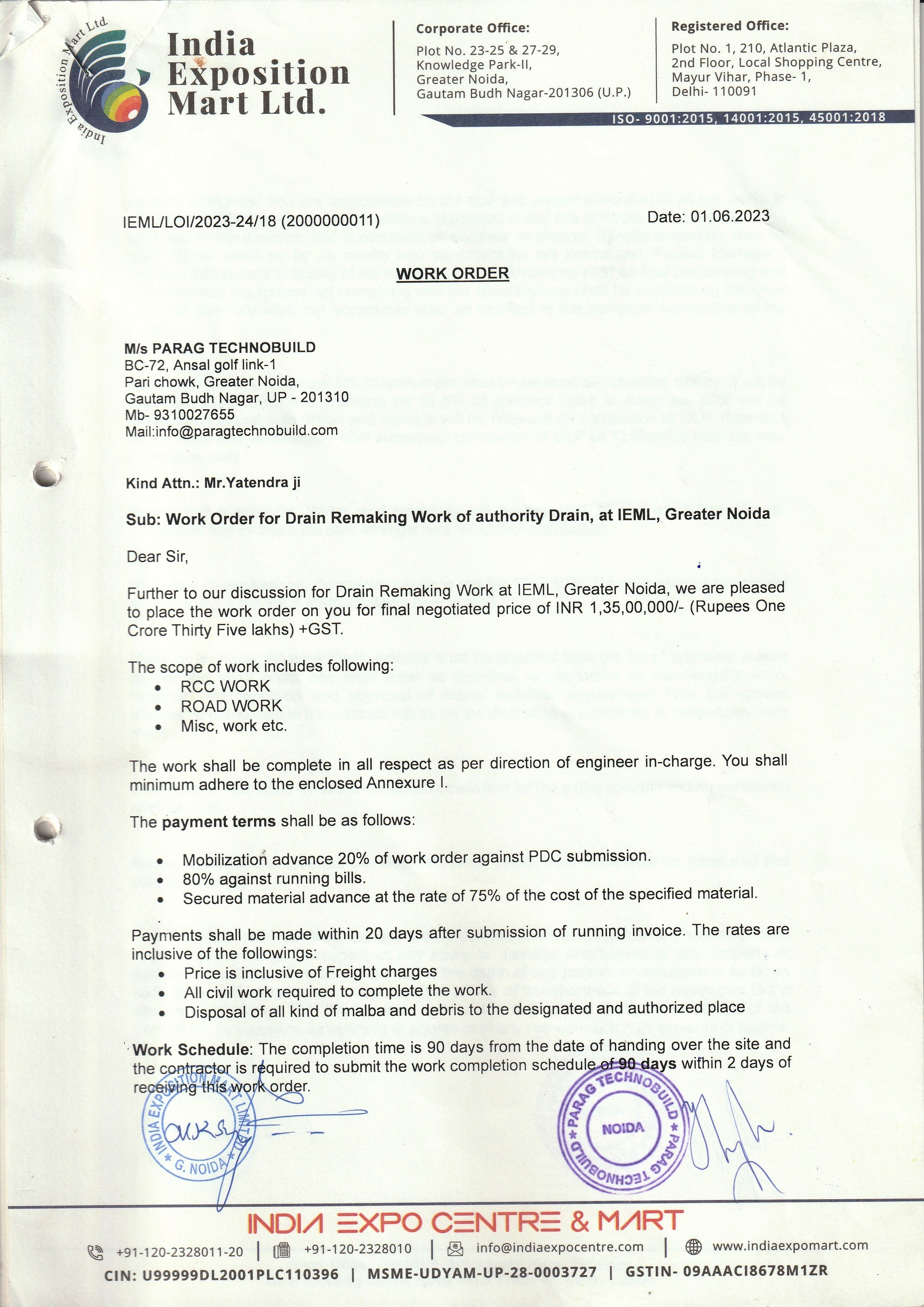 Work Order 01